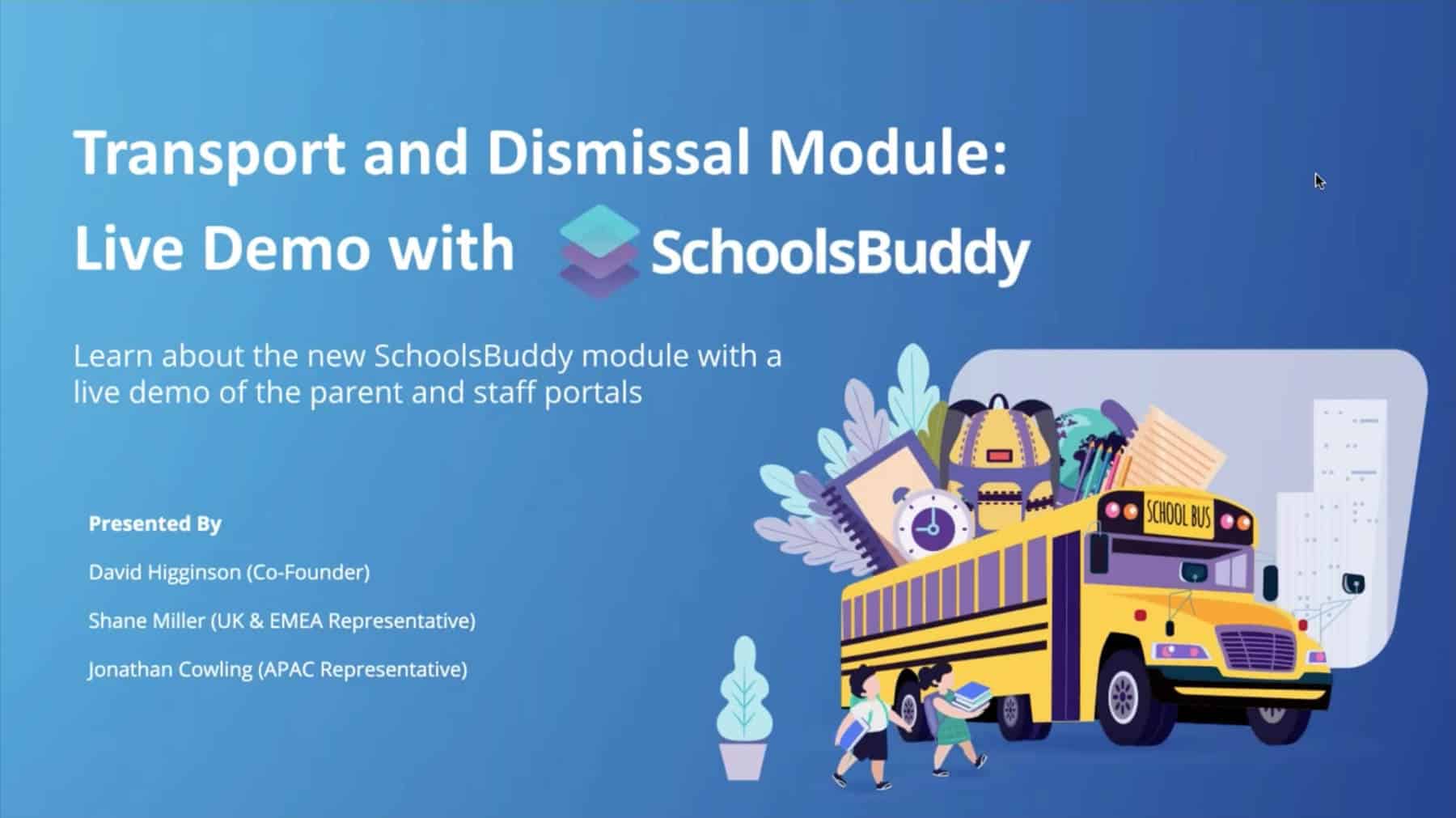 Resource Library 12 Demonstration - SchoolsBuddy’s Transport & Dismissal System